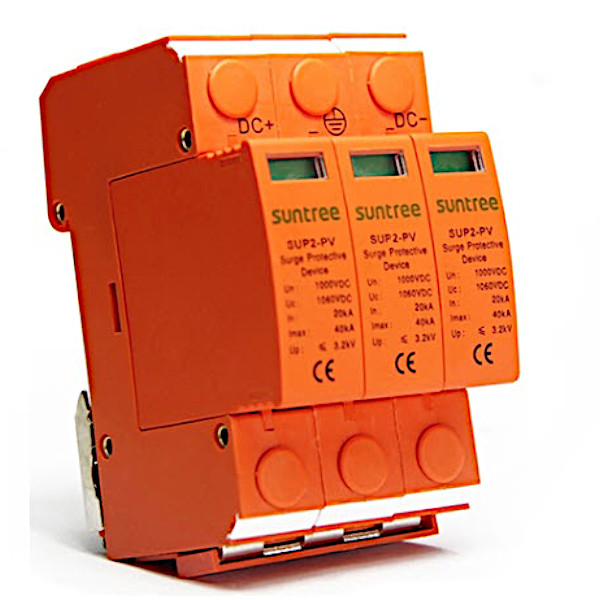 Descargador de sobretensiones CC Tipo II 1000Vcc SUP2-PV1000V