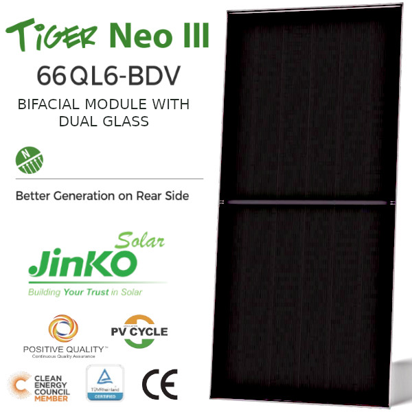 Panel Mono N Jinko Solar Tiger Neo 650Wp - JKM650M-66QL6-BDV