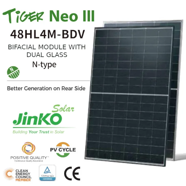 Panel Bifacial N-Type Jinko Tiger Neo 445Wp JKM445N-48HL4M-BDV - SKU: PV00098