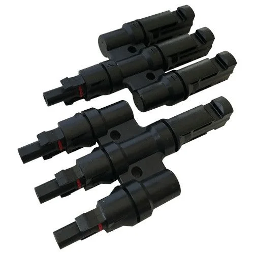 Slocable Par de conectores MC4 Tipo T Branch. - 3 Entradas y 1 salida. - SKU: AC00003