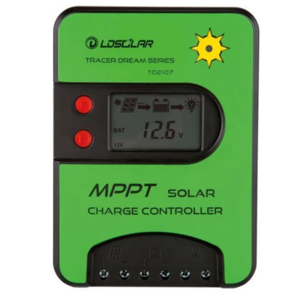Regulador de carga LD Solar MPPT 75V 20A - 12/24V TD2207 - SKU: PW00015